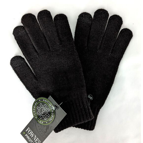 Black Touch Screen Gloves Tech Antimicrobial Protx2 by Fownes - Picture 9 of 10